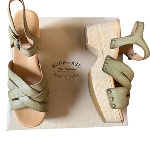 Kork-Ease Wausau Light Green Clog Sandal